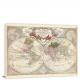 Double Hemisphere Map of the World, 1775 - Canvas Wrap