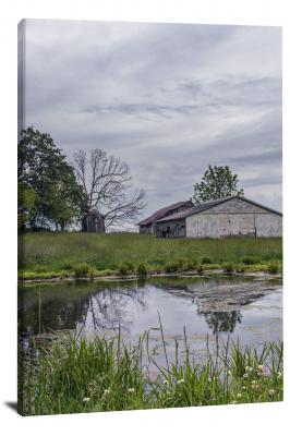 Barn by the Lake, 2020 - Canvas Wrap