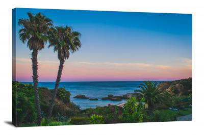 Palm Trees with Colorful Sky, 2018 - Canvas Wrap