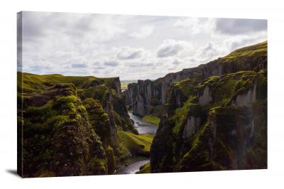 Fjaðrárgljúfur Canyon, Iceland, 2020 - Canvas Wrap