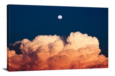 Cumulonimbus and the Moon, 2018 - Canvas Wrap