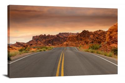 Road Through the Desert, 2016 - Canvas Wrap