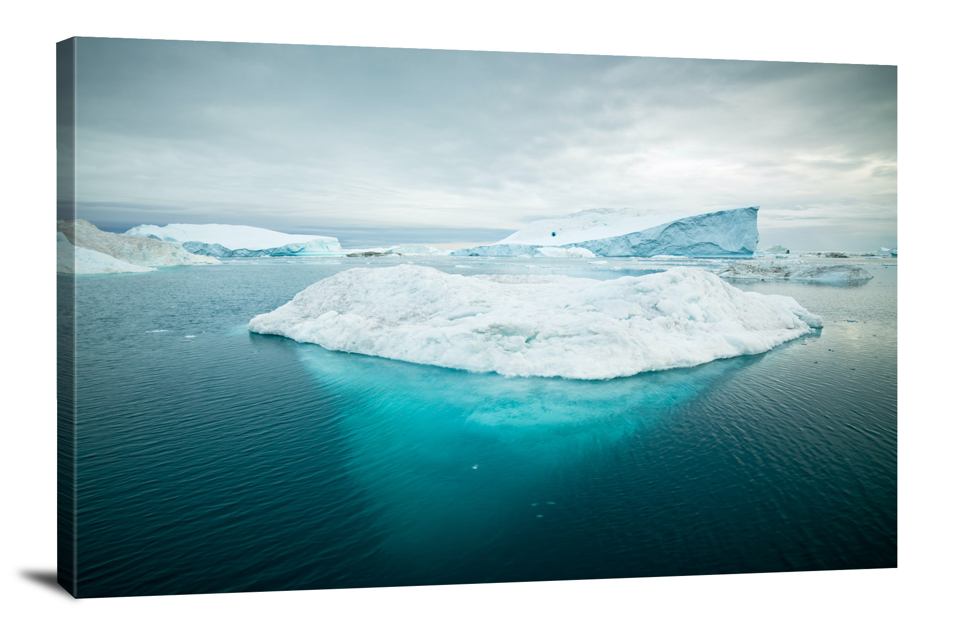 Arctic Icebergs in Greenland, 2018 - Canvas Wrap