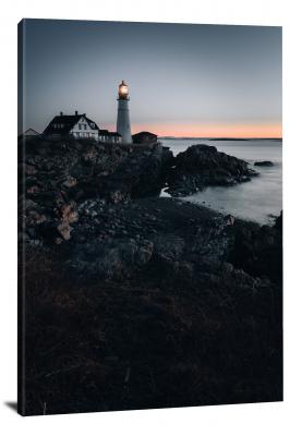 Lighthouse in Portland, 2020 - Canvas Wrap