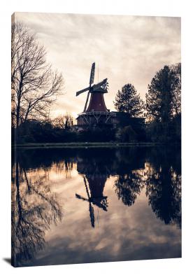 Windmill Near Water, 2020 - Canvas Wrap