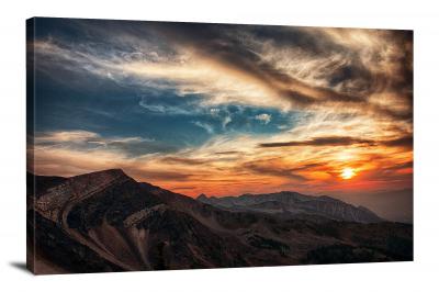 Peak at Sunset, 2014 - Canvas Wrap