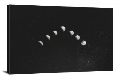 Phases of the Moon, 2019 - Canvas Wrap