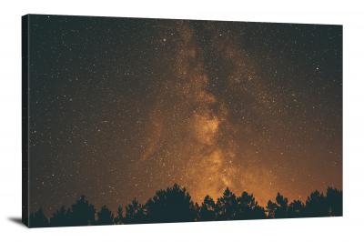 Golden Night Milky Way, 2016 - Canvas Wrap