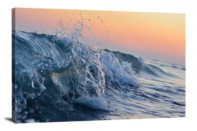 Waves at Sunset, 2018 - Canvas Wrap