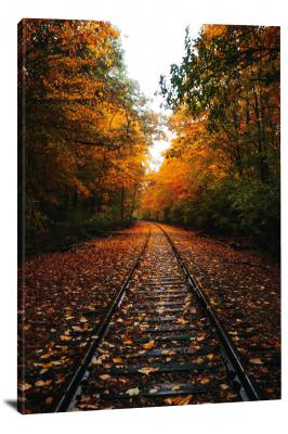 Railroads in the Fall, 2019 - Canvas Wrap