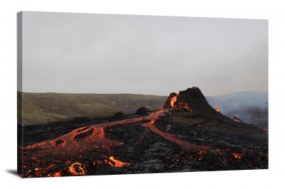 Eruption in Iceland, 2021 - Canvas Wrap