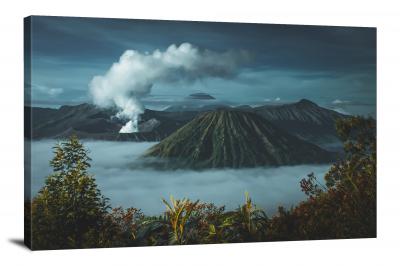 Volcano Surrounded by Clouds, 2018 - Canvas Wrap
