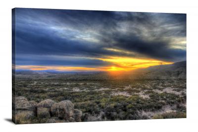 Desert Sunset Landscape, 2014 - Canvas Wrap