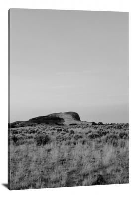 B&W Desert Landscape, 2021 - Canvas Wrap