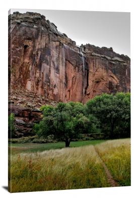 Ephemeral Waterfall in Capitol Reef, 2018 - Canvas Wrap