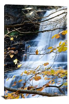 Frozen Waterfall in Fall, 2021 - Canvas Wrap