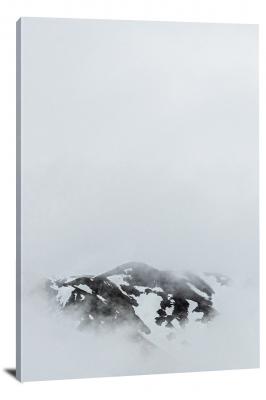 Foggy Snow Mountain, 2021 - Canvas Wrap