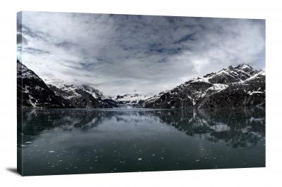 CW1634-glacier-bay-national-park-snowy-mountain-lake-shore-00