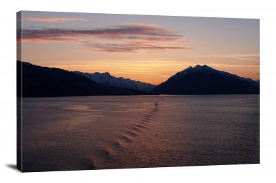 Glacier Bay Sunset, 2012 - Canvas Wrap