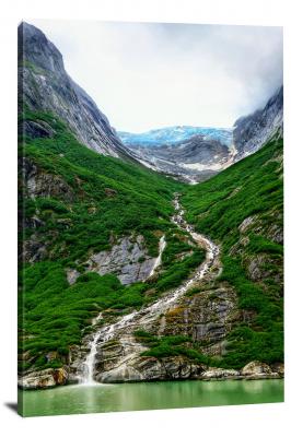 CW1649-glacier-bay-national-park-snowy-green-waterfall-00