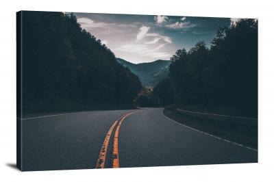 Road in Great Smoky Mountains, 2016 - Canvas Wrap