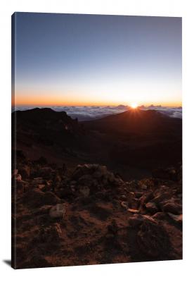 Haleakala Crater Sunpoint, 2022 - Canvas Wrap