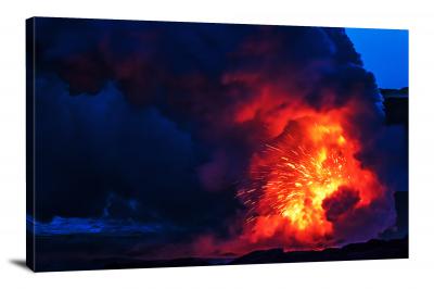 Explosive Interaction Between Lava and Ocean, 2017 - Canvas Wrap