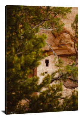 Cliff Dwellings Between Branches, 2020 - Canvas Wrap