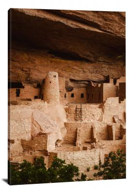 Cliff Dwellings with Ladder, 2020 - Canvas Wrap