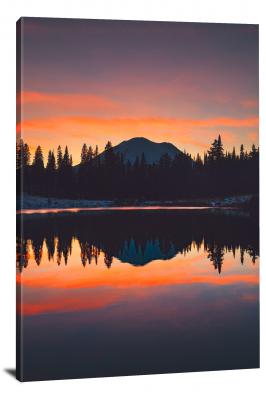 Sunset Mirror Lake, 2020 - Canvas Wrap