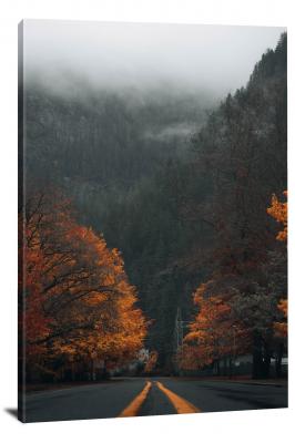 Road Leading to the Mountains, 2022 - Canvas Wrap