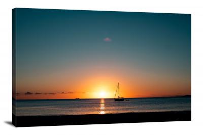 Sunset Sailboat, 2021 - Canvas Wrap