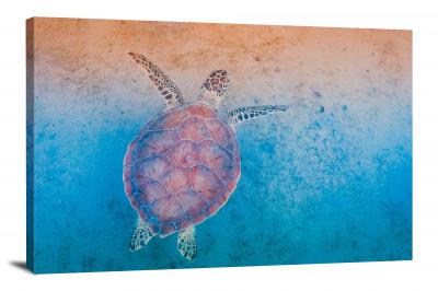 Sea Turtle Gradient, 2020 - Canvas Wrap