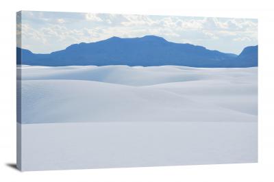 Brilliant White Sands Against the Mountains, 2010 - Canvas Wrap