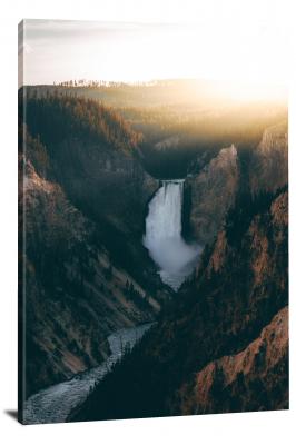 Sunset Waterfall, 2020 - Canvas Wrap