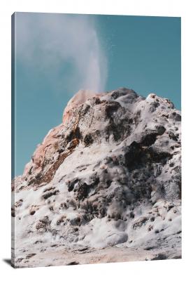 Snowy Geyser, 2019 - Canvas Wrap