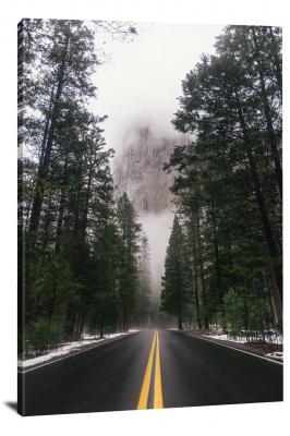Wintry Yosemite Road, 2016 - Canvas Wrap