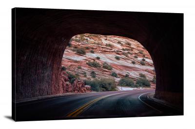 Road Tunnel in Zion, 2021 - Canvas Wrap