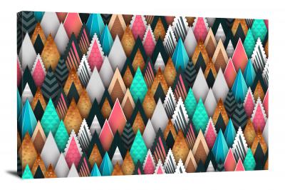 Pointy Shapes, 2016 - Canvas Wrap