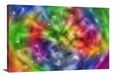 Rainbow Bubbles, 2015 - Canvas Wrap