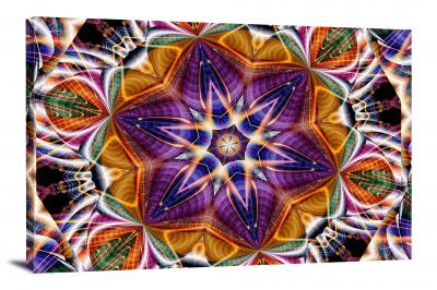 Purple and Gold Pattern, 2016 - Canvas Wrap