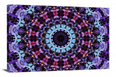 Blue and Purple Kaleidoscope, 2017 - Canvas Wrap