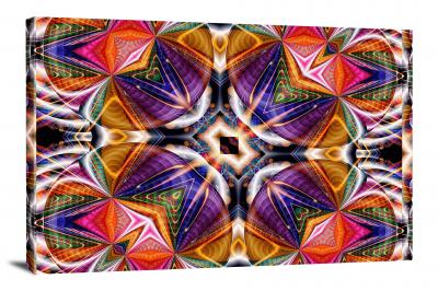Colorful Kaleidoscope Pattern, 2016 - Canvas Wrap