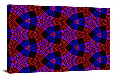 Blue and Red Pattern, 2018 - Canvas Wrap