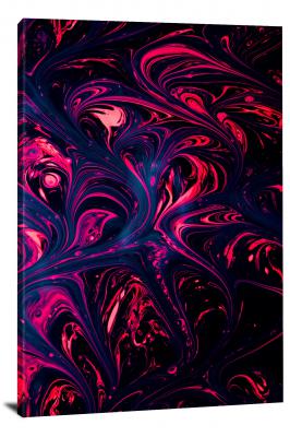 Pink and Blue Swirls, 2021 - Canvas Wrap