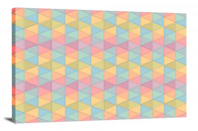 Pastel Triangles, 2016 - Canvas Wrap