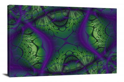 Purple and Green Fractals, 2022 - Canvas Wrap