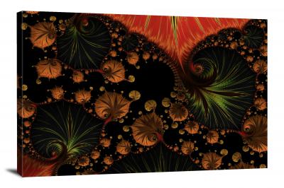 Gold and Green Leaves, 2022 - Canvas Wrap