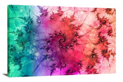 Rainbow Fractal, 2021 - Canvas Wrap