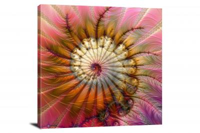 Pink and Gold Spiral, 2022 - Canvas Wrap